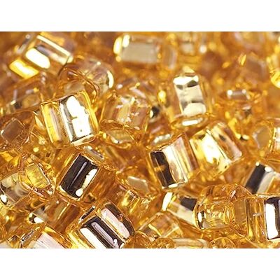 TOHO Perline giapponesi cubo placcato oro 4 mm. 100 g. TOHO Perline giapponesi cubo placcato oro 4 mm. 100 g.