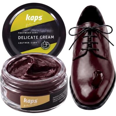 Kaps Lucido in crema per scarpe 50ml, Delicate Cura intensiva e nutrimento per pelle, 70 colori Kaps Lucido in crema per scarpe 50ml, Delicate Cura intensiva e nutrimento per pelle, 70 colori