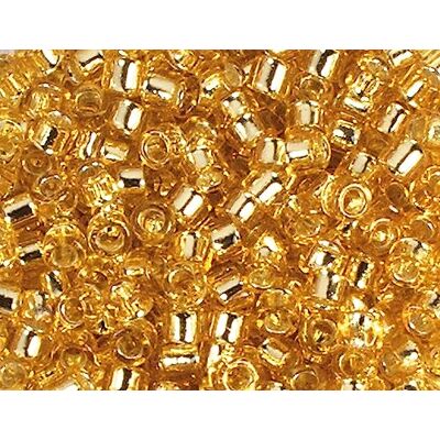 TOHO Perline giapponesi cilindro Treasure placcato oro 1,8 mm.11/0 100 gr. TOHO Perline giapponesi cilindro Treasure placcato oro 1,8 mm.11/0 100 gr.
