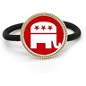 Bestchong America, elefante emblema repubblicano partito rosso argento metallo capelli cravatta e fascia di gomma copricapo