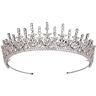 DIXII Fascia for capelli Tiara e corona Sobrio lusso da sposa Vintage Accessori for capelli da sposa Boutique, Colore metallo: oro bianco) (Color : White, Size : 25mm)