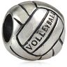 YiRong Jewelry Ball Charm Sfera in argento Sterling 925, per compleanni o semplicemente da esibire, per braccialetti Pandora Volleyball