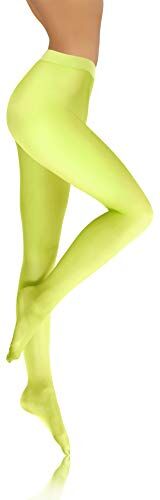 sesto senso Collant Donna Giallo in Microfibra Opaco 40 Den 3 M Giallo Neon