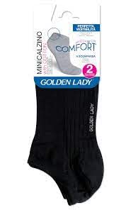 GOLDEN LADY Microcalzino Cotone a Scomparsa Nero, 1 confezione con 2 Calzini