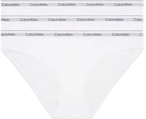 Calvin Klein Slip Bikini Modellanti Donna Confezione da 3 Cotone Elasticizzato, Bianco (White/White/White), XL