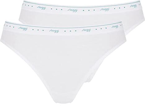 Sloggi 24/7 100 Tai 2p Slip, White, 38 EU (Pacco da 2) Donna