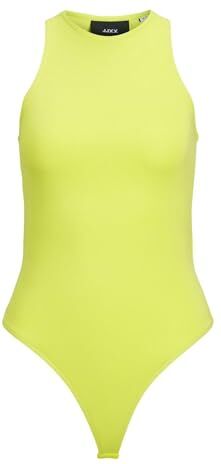 Jack & Jones JJXX JXIVY Tight SL Oneck Dream Body, Lime Punch/Print:Tonal Print, XL da Donna