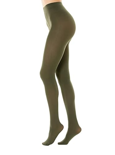 Gi&Gi collant donna coprenti 80 den,calze donna Collant Comfort Totale Soft Touch N, (IT, Testo, L, XL, Regular, Regular, VERDE MILITARE)