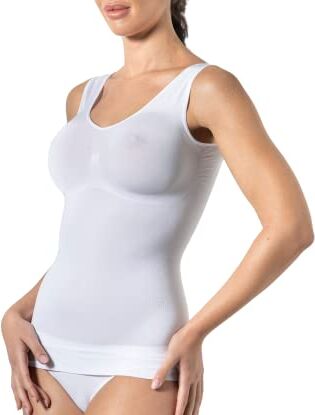 Risalti Canotta Modellante Donna Spalla Larga Canottiera Modellante Donna, Canotta Contenitiva Donna, Canotta Contenitiva e Modellante, Body Contenitivo Modellante, Shapewear Made in Italy