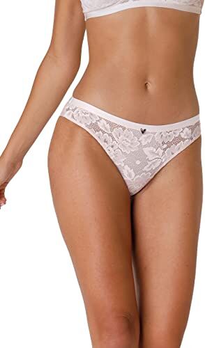 LOVABLE Slip Brasiliano Anniversary Lace Donna, Cipria, XL