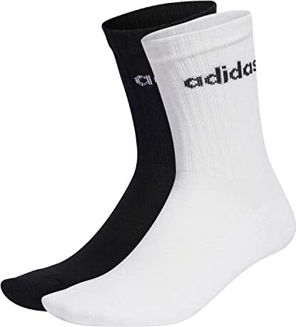 Adidas Linear Crew Cushioned 3 Pairs Calze Medie, Medium Grey Heather/White/Black, M