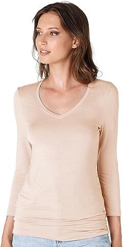 LOVABLE Maglia Termica Maniche 3/4 Thermal Viscose Donna, Skin, XL