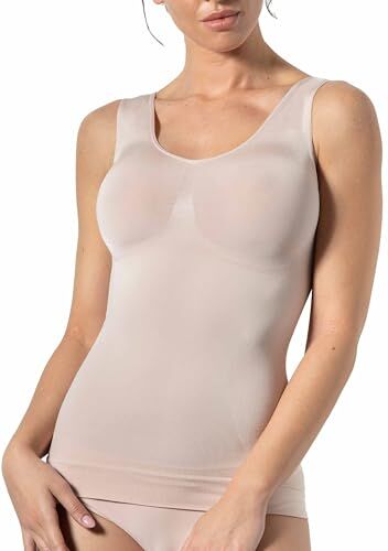 Risalti Canotta Modellante Donna Spalla Larga Canottiera Modellante Donna, Canotta Contenitiva Donna, Canotta Contenitiva e Modellante, Body Contenitivo Modellante, Shapewear Made in Italy