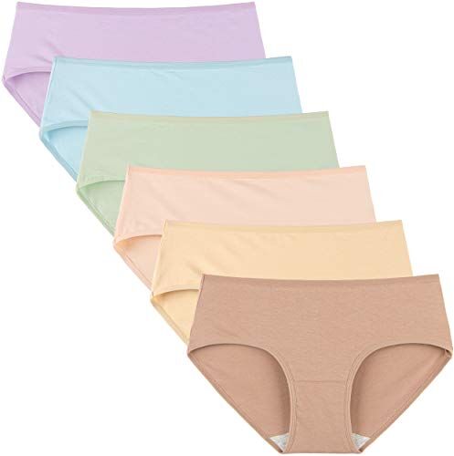 INNERSY Mutande Donna Cotone Intimo Sexy Confortevole Multicolore Pacco da 6 (XXL-EU 46, Colore Brillante)