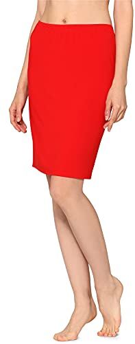 Merry Style Sottogonna Donna  (Rosso, XL)