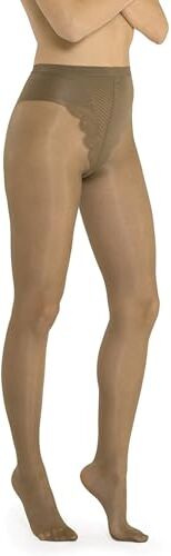 SOLIDEA Collant 30 den CAMEL a maglia liscia NAOMI Calze a compressione graduata 8/11 mmHg Art. 013130 Tg. M