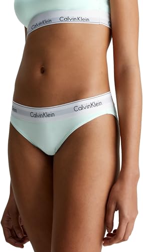 Calvin Klein Slip Bikini Modellanti Donna Cotone Elasticizzato, Turchese (Island Reef), L