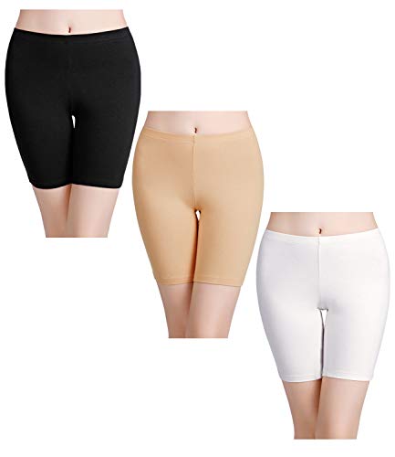 wirarpa Pantaloncini Sottogonna Boxer Donna Cotone Vita Alta Mutande Shorts Elasticizzati Pacco da 3 Taglia XL