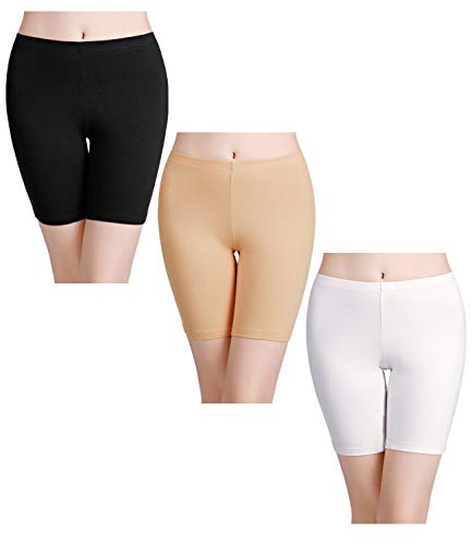 wirarpa Pantaloncini Sottogonna Boxer Donna Cotone Vita Alta Mutande Shorts Elasticizzati Pacco da 3 Taglia 50 52