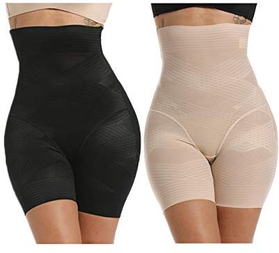 SLIMBELLE Body Contenitivo Modellante Donna Invisibile Vita Alta Mutanda Contenitiva Pancia Ventre Intimo da Donna Senza Soluzione di continuità Pantaloncini Vita Alta Elastico Shapewear