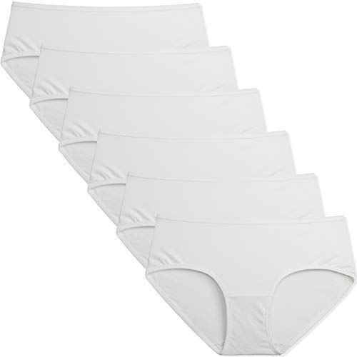 INNERSY Slip Donna Cotone Traspirante Mutande Sexy Bianco Estivo Pacco da 6 (XS-EU 36, Bianco)