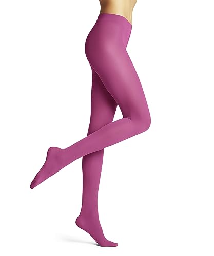 Falke Pure Matt 50 DEN W TI semicoprenti tinta unita 1 pezzo, Collant Donna, Rosa (Pink 8462) nuovo ecologico, M