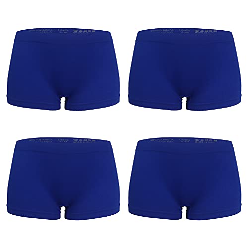 Libella Pacco da 4 Mutande Mini Shorts Donna Microfibra Senza Cuciture 3908 BU S/M