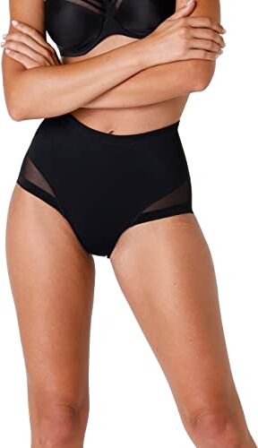 LOVABLE Guaina Leggera Contenitiva Beauty Control Donna, Nero, 5/XL