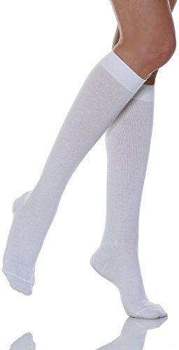 Relaxsan 820 (Bianco 1-XS) Calzini Unisex cotone compressione graduata 18-22 mmHg