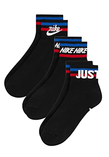 Nike Everyday Essential Calzini Unisex Adulto BLACK/WHITE/GAME ROYAL/UNIVERSITY RED Taglia XL