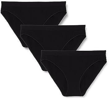 POMPEA Pack 3 Pezzi Slip Vita Bassa Microfibra Nero