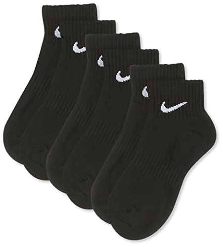 Nike Everyday Lightweight Ankle, Calzini Unisex – Adulto, Black/(White), 10