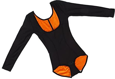 Entatial Shapewear di un pezzo, elastico spesso adatto alla pelle Soft Body Shaper traspirante Fibbia a righe Tenere caldo per la casa Abbigliamento quotidiano per modellare la curva del corpo per(XXL)