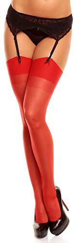 GLAMORY Perfect 36 Calze per Reggicalze, 20 den, Rosso, XXXX-Large Women's