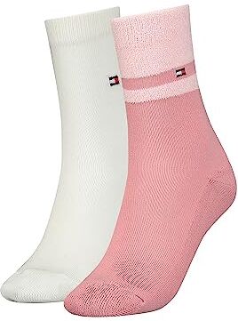 Tommy Hilfiger Clssc Sock  Calzini, Rosa (Pink Combo), 39-42 Donna (Pacco da 2)