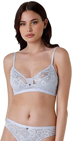 LOVABLE Reggiseno senza Ferretto Anniversary Lace, Donna, Azzurro, 36 / 4B