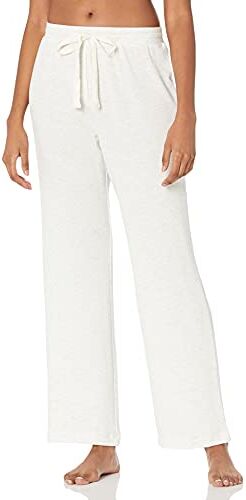 Amazon Essentials Pantaloni del Pigiama in Spugna per Tempo Libero Leggeri Donna, Bianco Tintura Policromatica, XS