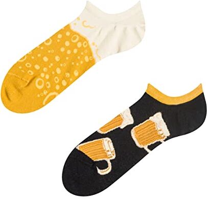 Dedoles Calzini Unisex Donna Uomo & Bambini Calze Cotone con tanti Design divertenti sinistra destra diversi, colore: Multicolore, disegno: Birra alla spina (sneaker), taglia: 35-38