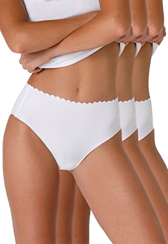LOVABLE Slip a Vita Alta Invisible Comfort Cotton Donna x3, Bianco, L/XL