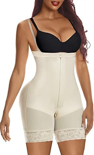 YIANNA Pancera Contenitiva Donna Body Contenitivo Modellante Snellente Post Parto Fajas Shapewear Shaper Guaina Intimo Corsetto Dimagrante Beige XL 7257