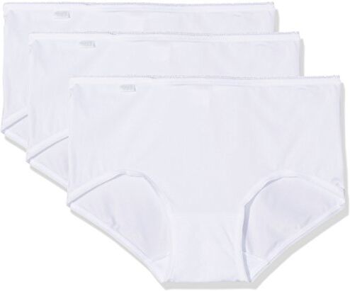 Sloggi 24/7 Microfibre Midi C3p, Slip Donna, Bianco (White), 48 confezione da 3