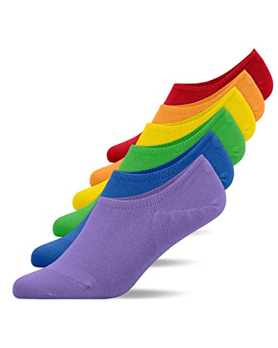 Snocks Calze Uomo Corte Fantasmini Donna Taglia 35-38 Colore Pride Calzini per Donna Uomo Calze Uomo Sneaker Unisex Calze Uomo Donna Corti in Cotone Organico Traspiranti