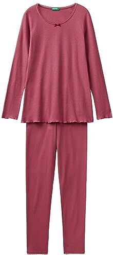 United Colors Of Benetton Pig(maglia+pant) , Set di Pigiama Donna, Malva Scuro 1R4, L