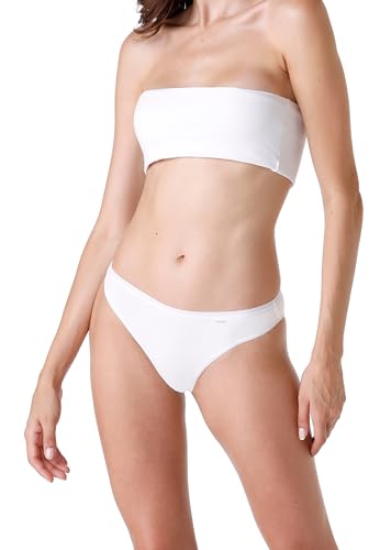 LOVABLE Slip Brasiliano Light Cotton Modal Lovely Donna x3, Bianco, L