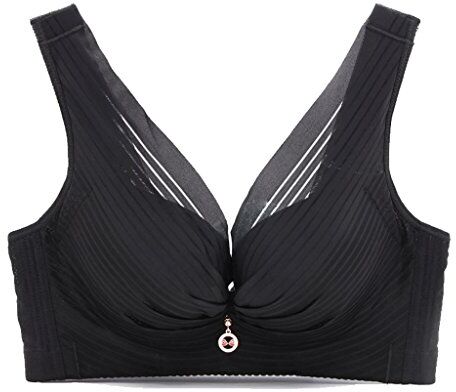 WENJUNneiyi WENJUN Reggiseno Regolabile Intimo Anti-caduta In Acciaio Non Foderato In Acciaio A Sezione Intera, 5 Colori Tra Cui Scegliere (Colore : Black, dimensioni : 46/105DE)