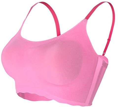 WENJUNneiyi WENJUN Reggiseno Senza Cuciture Biancheria Intima Ultra-confortevole In Acciaio Non-sport Reggiseno Sportivo 4 Colori Tra Cui Scegliere (Colore : Rosa rossa, dimensioni : L.)