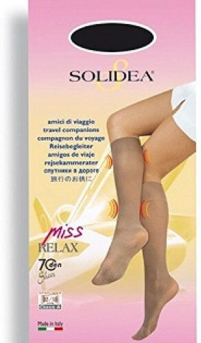 SOLIDEA Gambaletti 70 den BRONZE velato MISS RELAX 70 Calze a compressione graduata 12/15 mmHg Art.  Tg. S