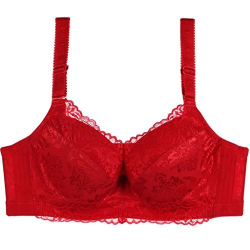 WENJUNneiyi WENJUN Reggiseno Reggiseno Regolabile Reggiseno Sexy per Donna (Colore : Red, Dimensioni : 80C)