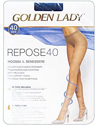 GOLDEN LADY Repose Set 10 Repose Collant 40 den Grigio Fumo Taglia XL 36g