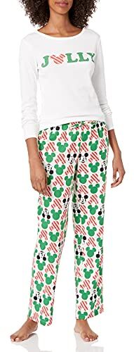 Amazon Essentials Disney   Marvel   Star Wars Set da Notte Pigiama in Flanella Donna, Mickey Holiday Womens, M